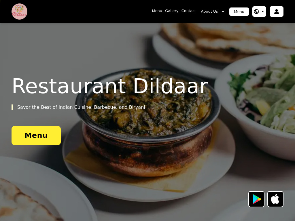 Website von Restaurant Dildaar in Berlin