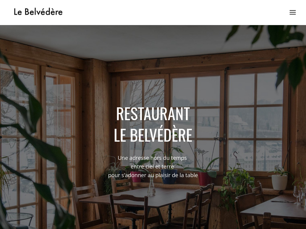 Website von Restaurant Le Belvédère in Fribourg