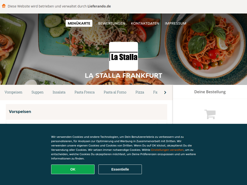 Website von La Stalla Frankfurt - Essen online bestellen in Frankfurt am Main in Frankfurt am Main