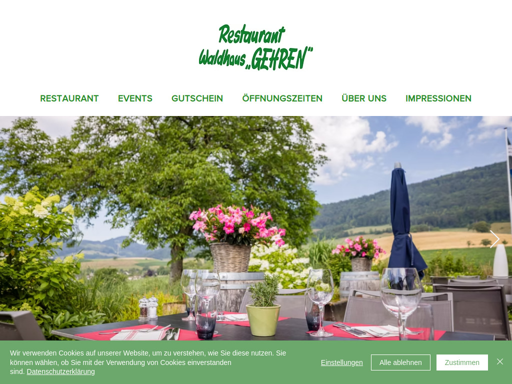 Website von Restaurant Waldhaus Gehren in Erlinsbach AG