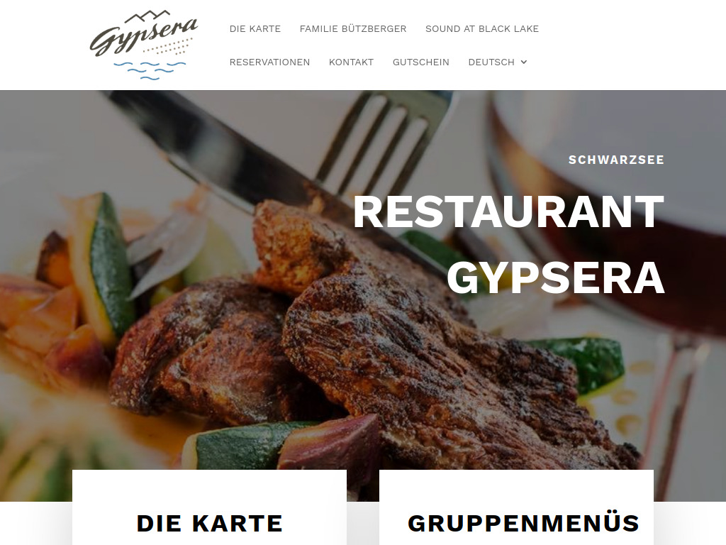 Website von Restaurant Gypsera in Schwarzsee-Bad