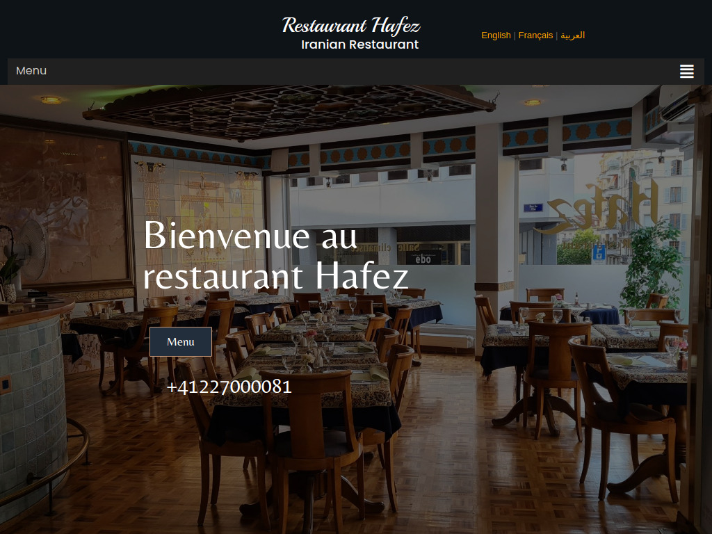 Website von Maison - Restaurant Hafez