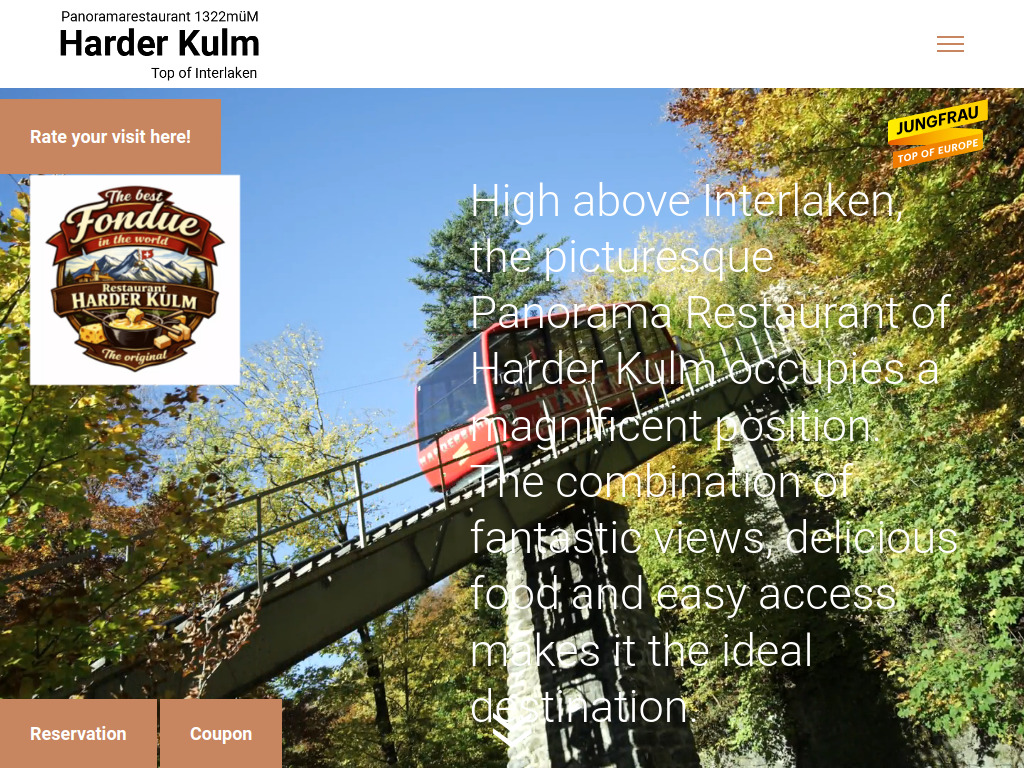 Website von Harder Kulm GmbH in Grindelwald