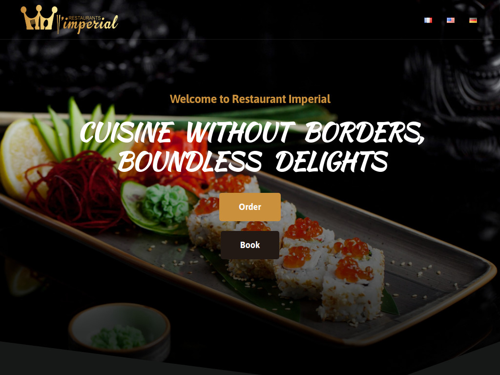 Website von Restaurant Impérial in Biel