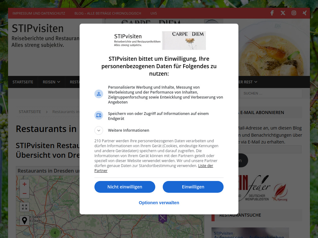 Website von Ulrich van Stipriaan in Dresden