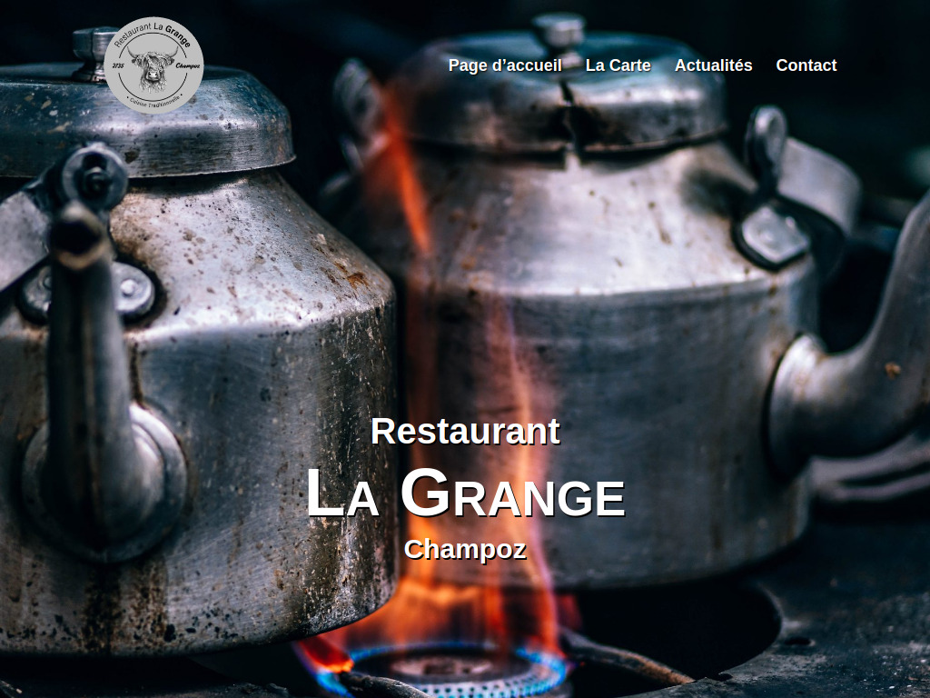 Website von Restaurant la Grange in Champoz
