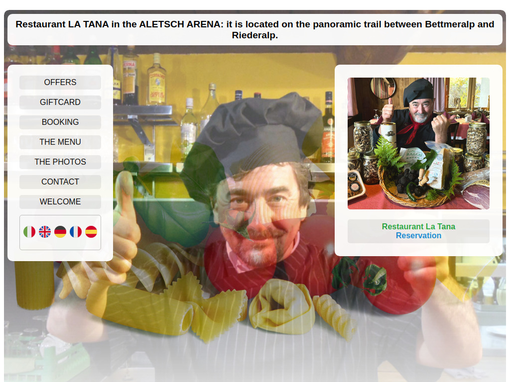 Website von Restaurant LA TANA