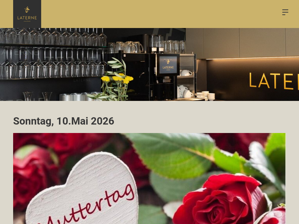 Website von Restaurant Laterne in Aarau
