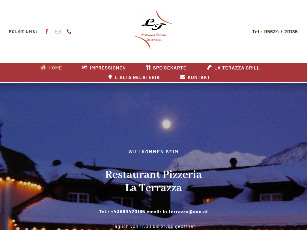 Website von Gamper GmbH in Elbigenalp