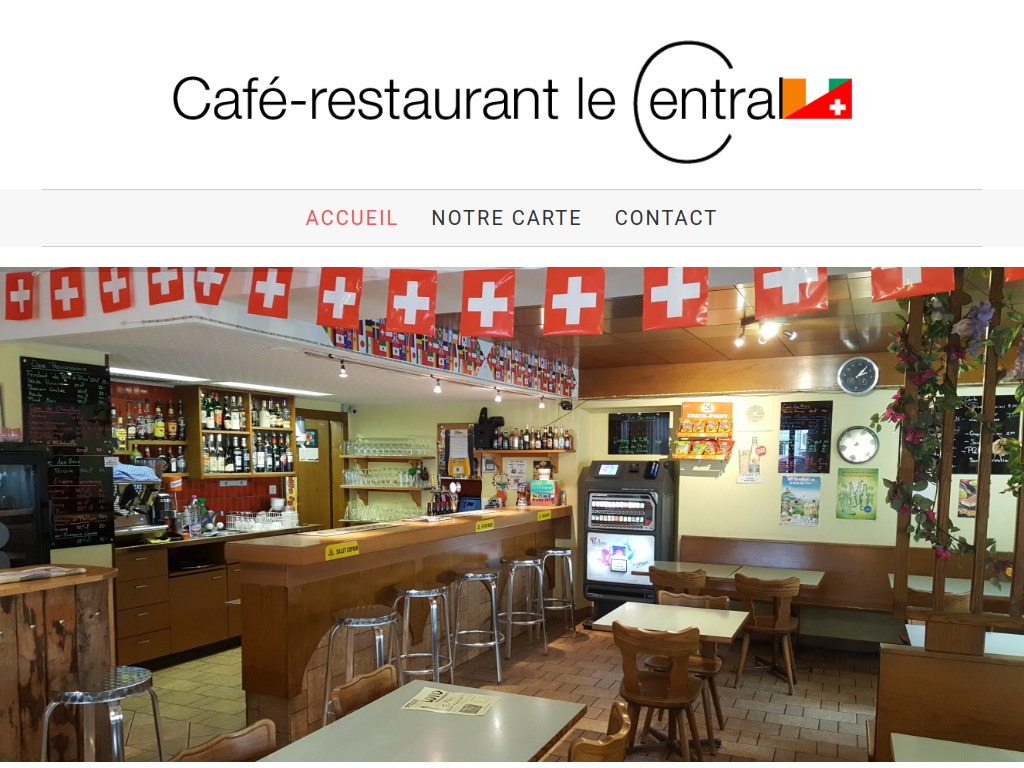 Website von Café-Restaurant le Central Fully in Fully