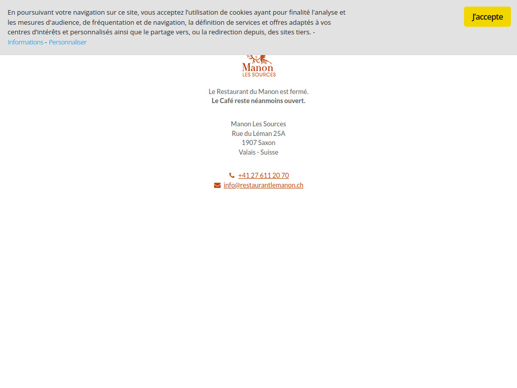 Website von Manon Les Sources in Saxon