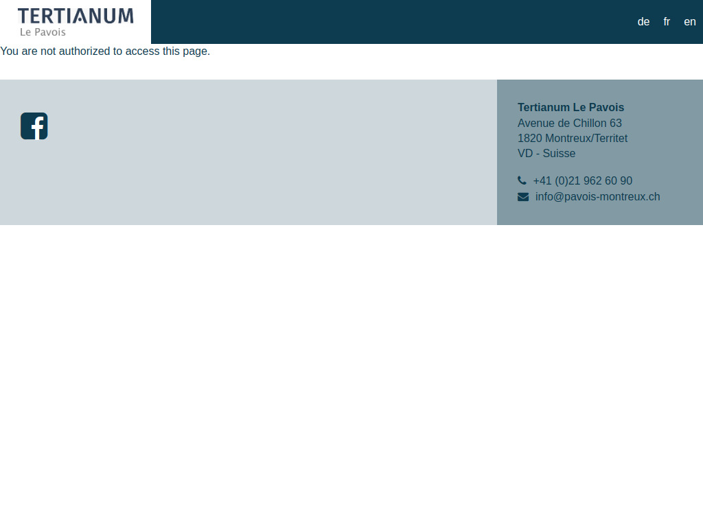 Website von Restaurant Le Pavois