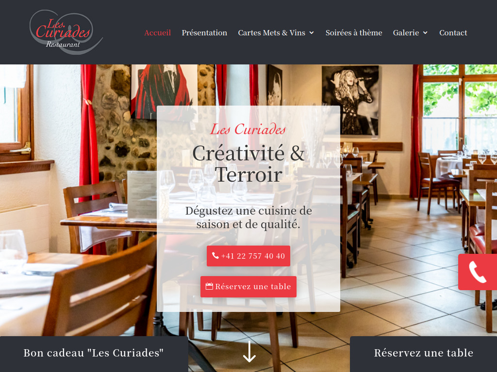 Website von Les Curiades in Bernex-Lully