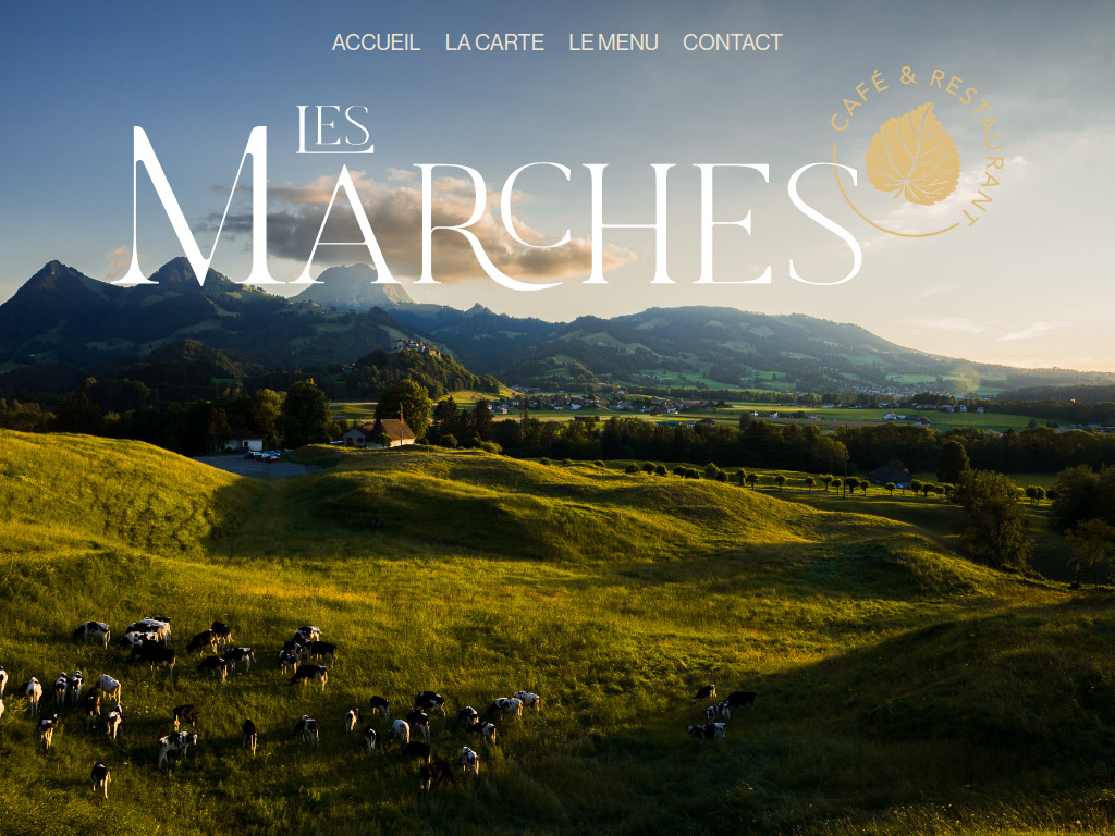 Website von Accueil - Restaurant les Marches in Broc