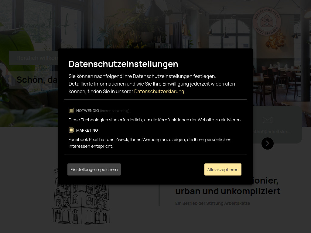 Website von Restaurant & Bar Limmathof in Zürich