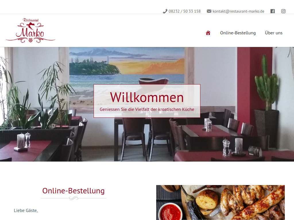 Website von Restaurant Marko in Klosterlechfeld