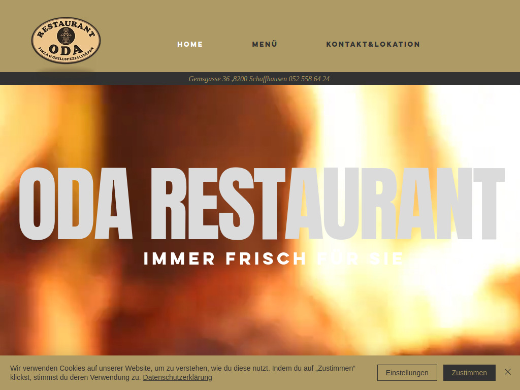Website von Oda in Schaffhausen