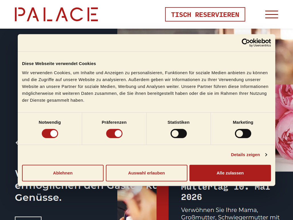 Website von HC Bienne Palace SA in Biel/Bienne