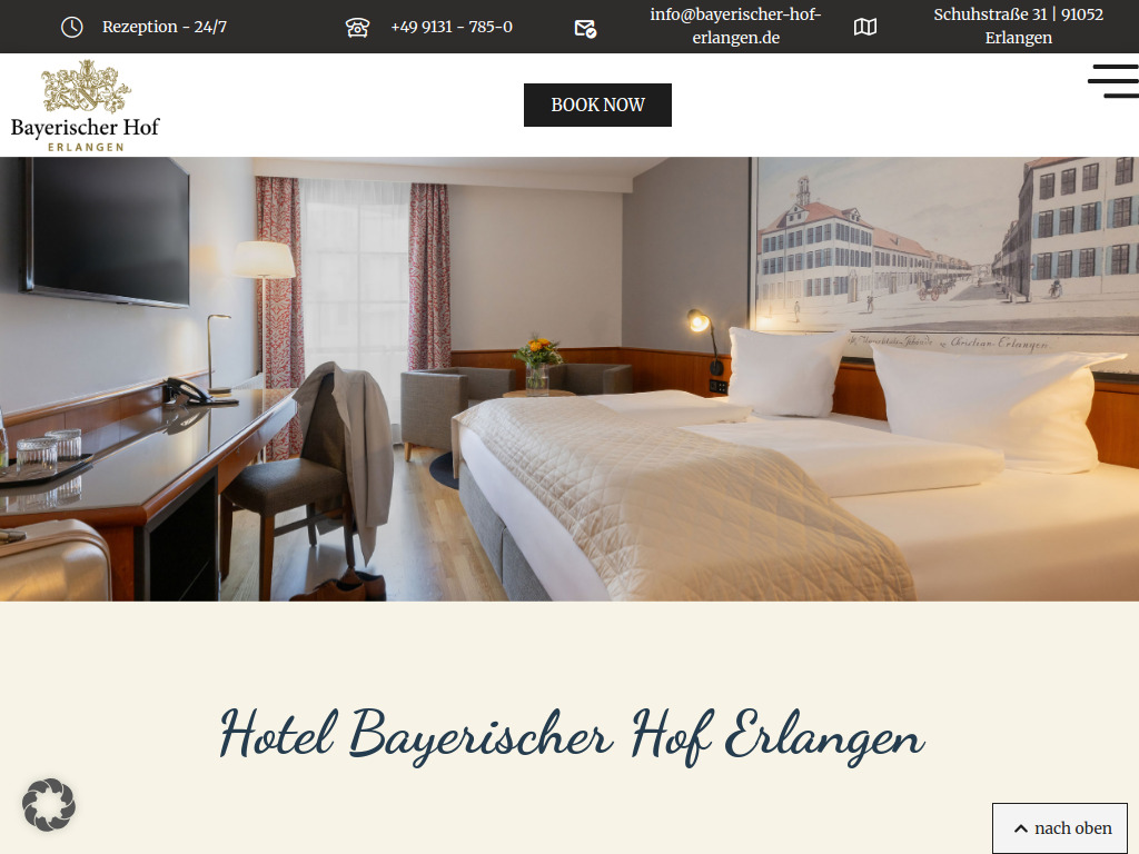 Website von Bayrischer Hof - Hotel Erlangen - Bayerischer Hof Erlangen in Erlangen