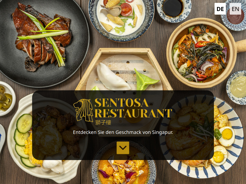 Website von Restaurant Sentosa in Zürich