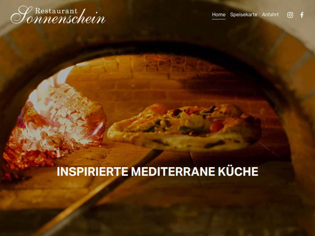 Website von Restaurant Sonnenschein in Groß-Gerau