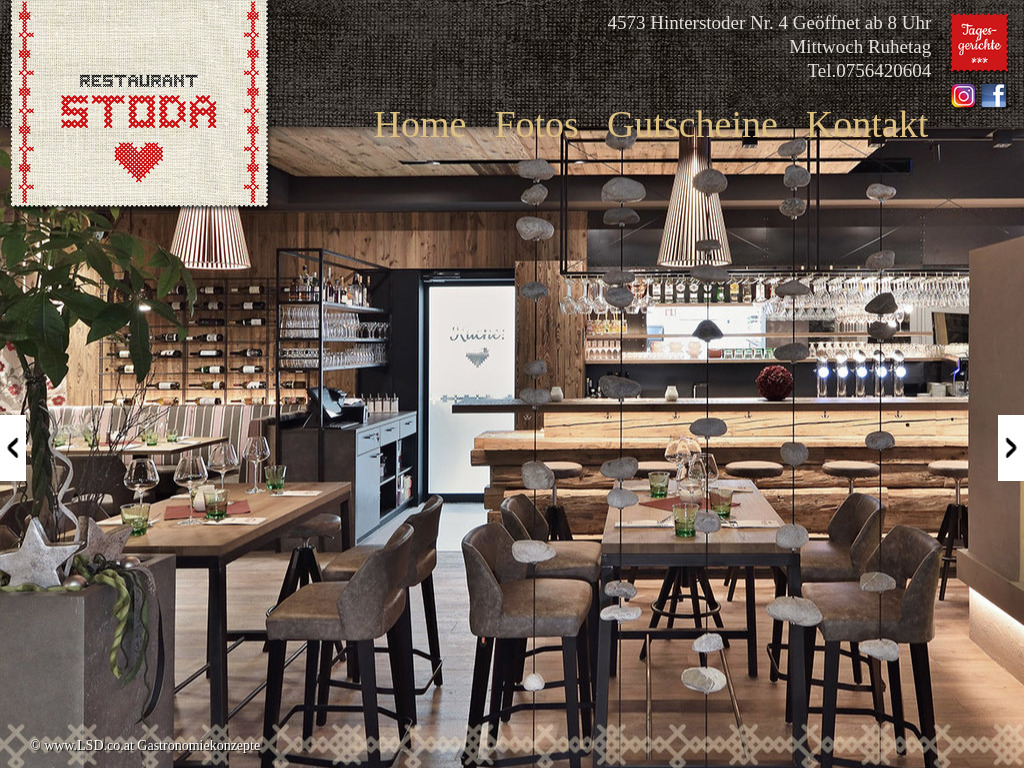 Website von Restaurant Stoda GmbH in Hinterstoder
