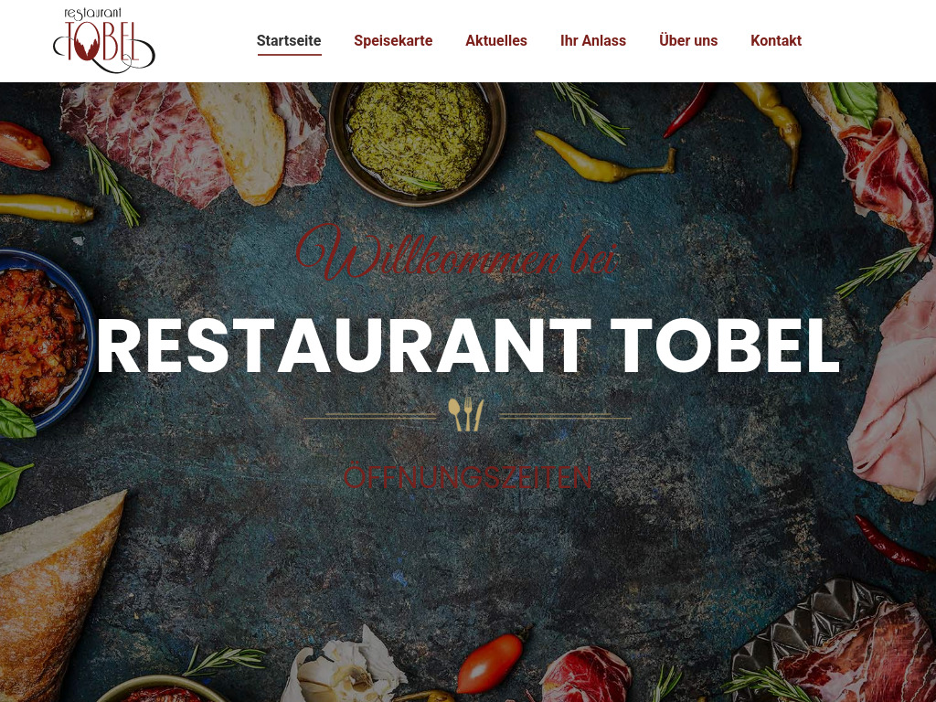 Website von Restaurant Tobel in Tann