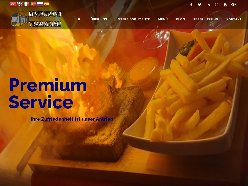 Website von Restaurant Tramstubli Pratteln in Pratteln