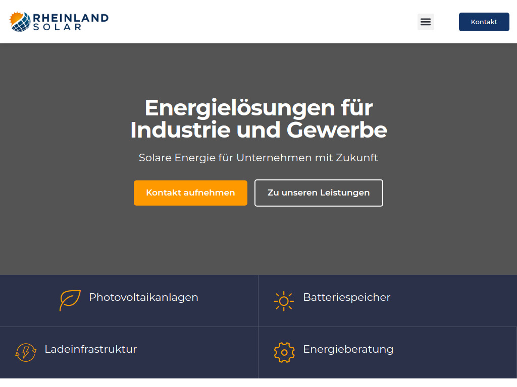 Website von Rheinland Solar GmbH in Neuss