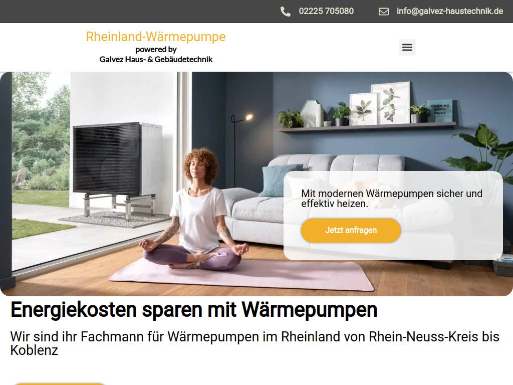 Website von Galvez Haus- & Gebäudetechnik in Rheinbach-Flerzheim