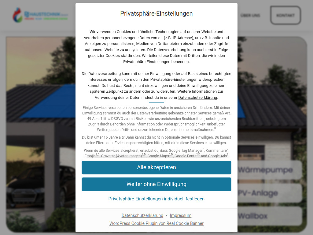 Website von RJ Haustechnik GmbH in Schwabhausen