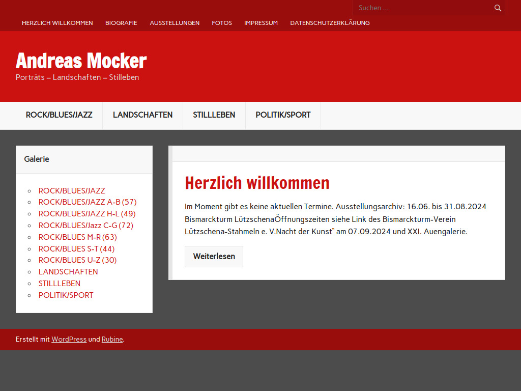 Website von Andreas Mocker in Leipzig