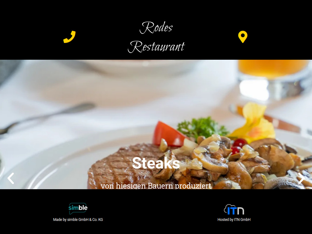 Website von Rodes Restaurant in Rehburg-Loccum