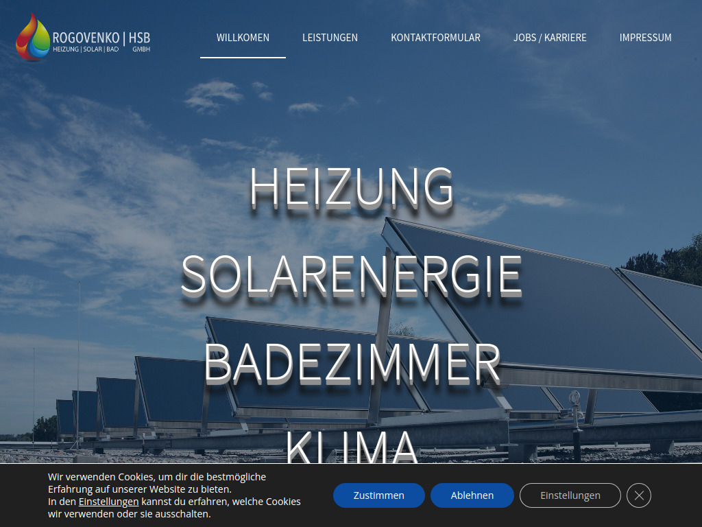 Website von Rogovenko-HSB GmbH