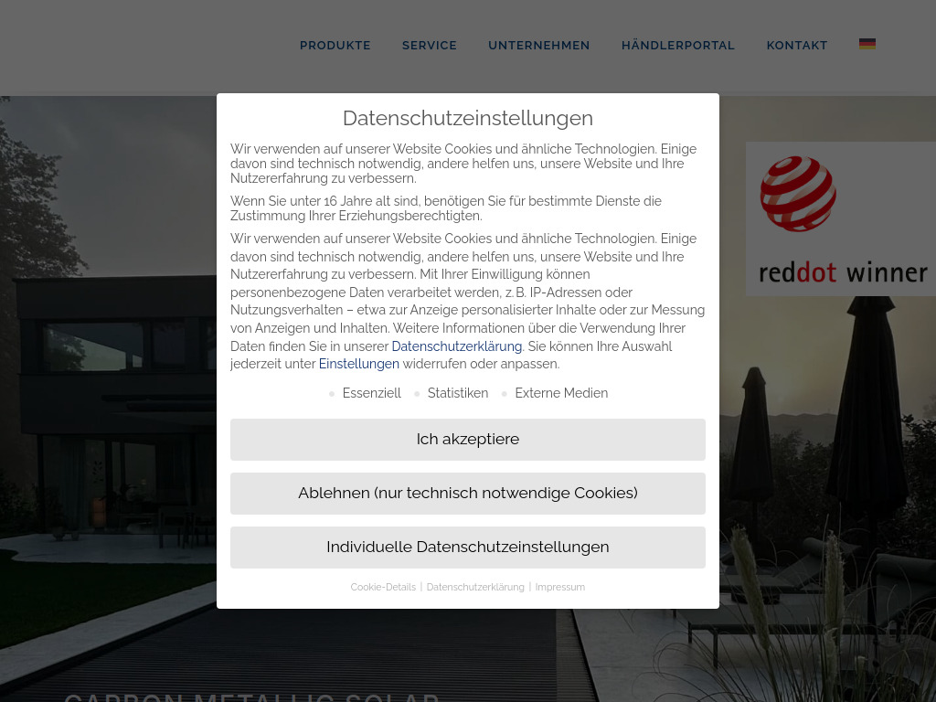 Website von Rollo Solar® MELICHAR GmbH in Bad Tölz