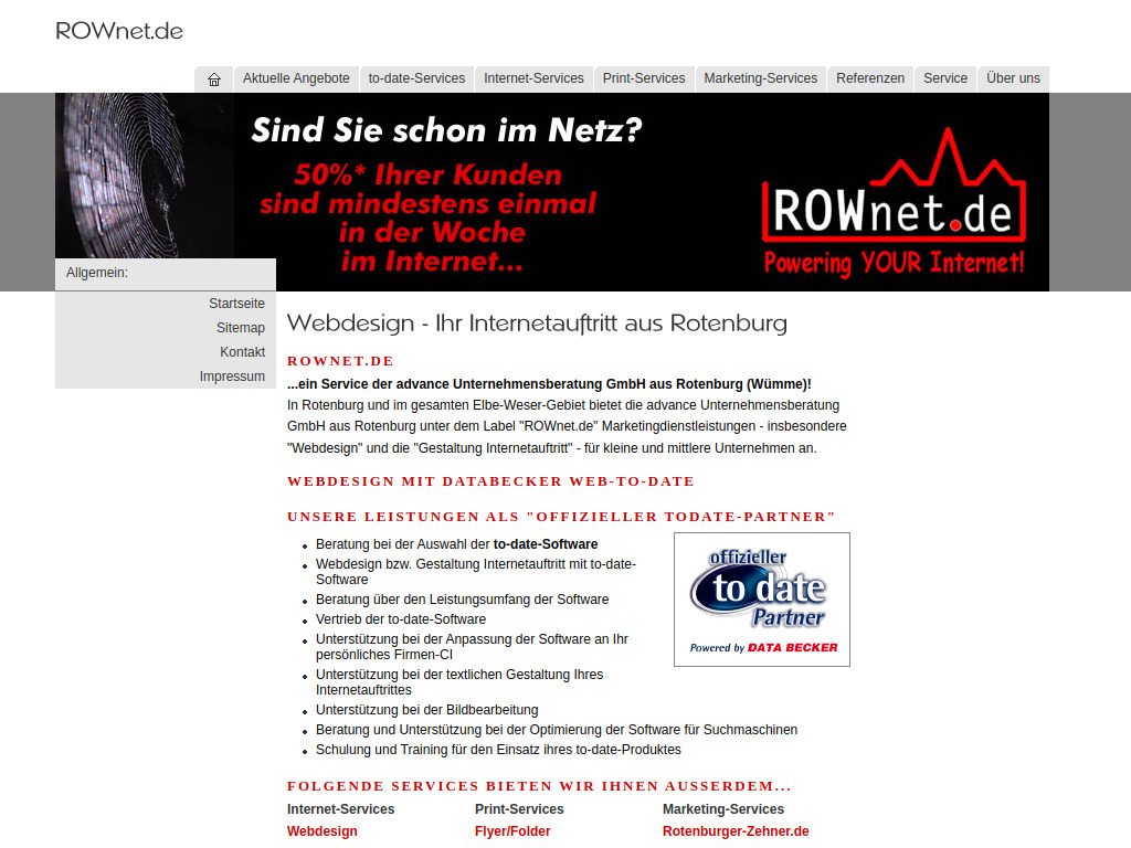 Website von advance Unternehmensberatung GmbH in Rotenburg (Wümme)