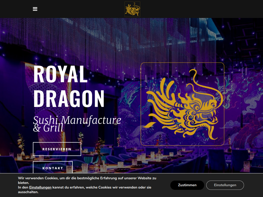 Website von Royal Dragon Restaurant in Augsburg