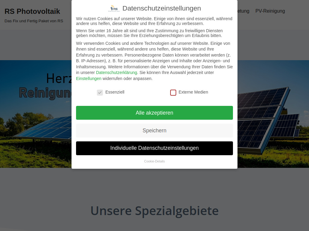 Website von RS-Photovoltaik in Krumbach
