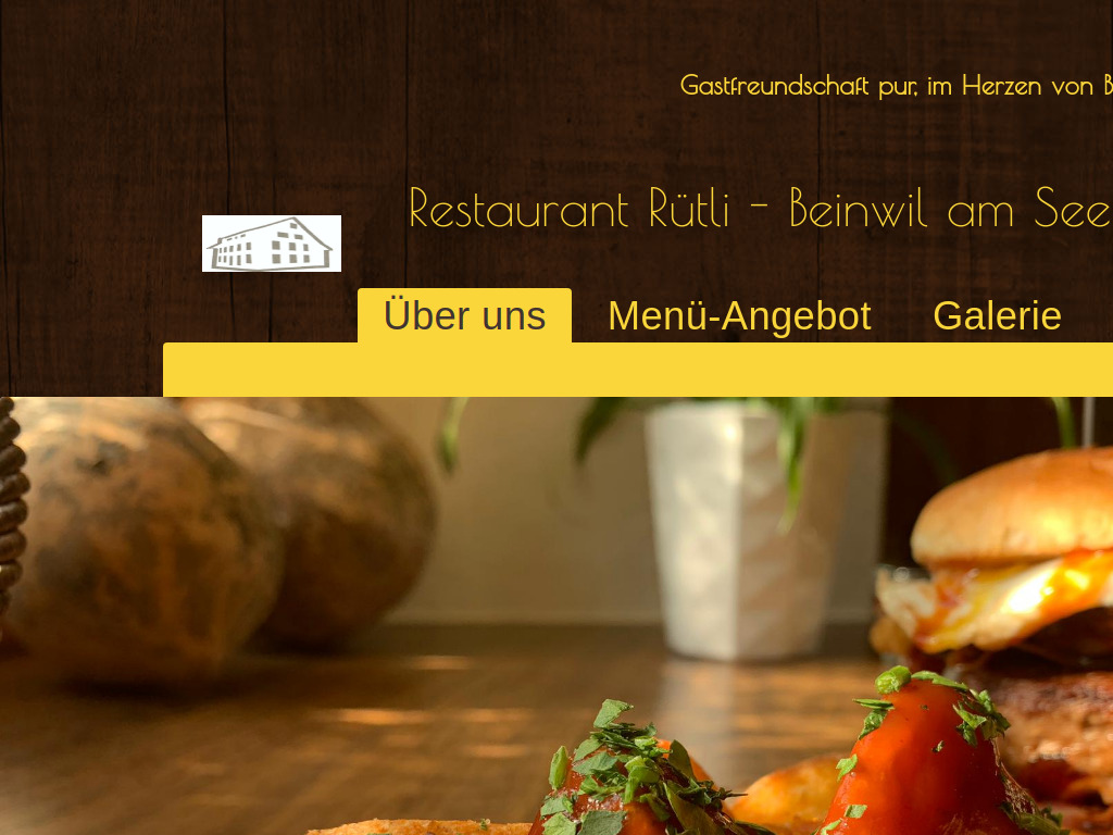 Website von Restaurant Rütli in Beinwil am See