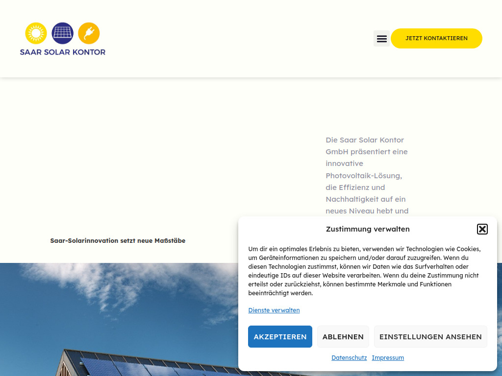 Website von Saar Solar Kontor GmbH