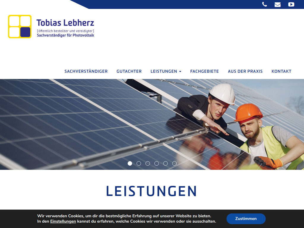 Website von Tobias Lebherz in Aachen