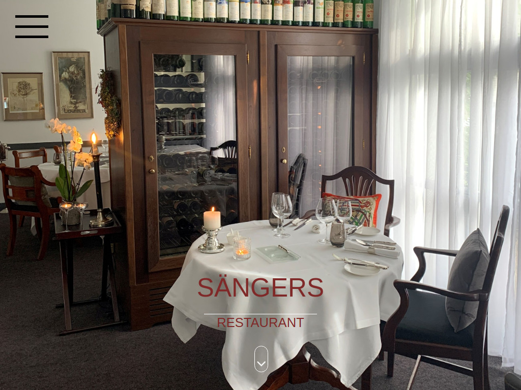 Website von Sängers Restaurant in Bad Homburg v.d.H.