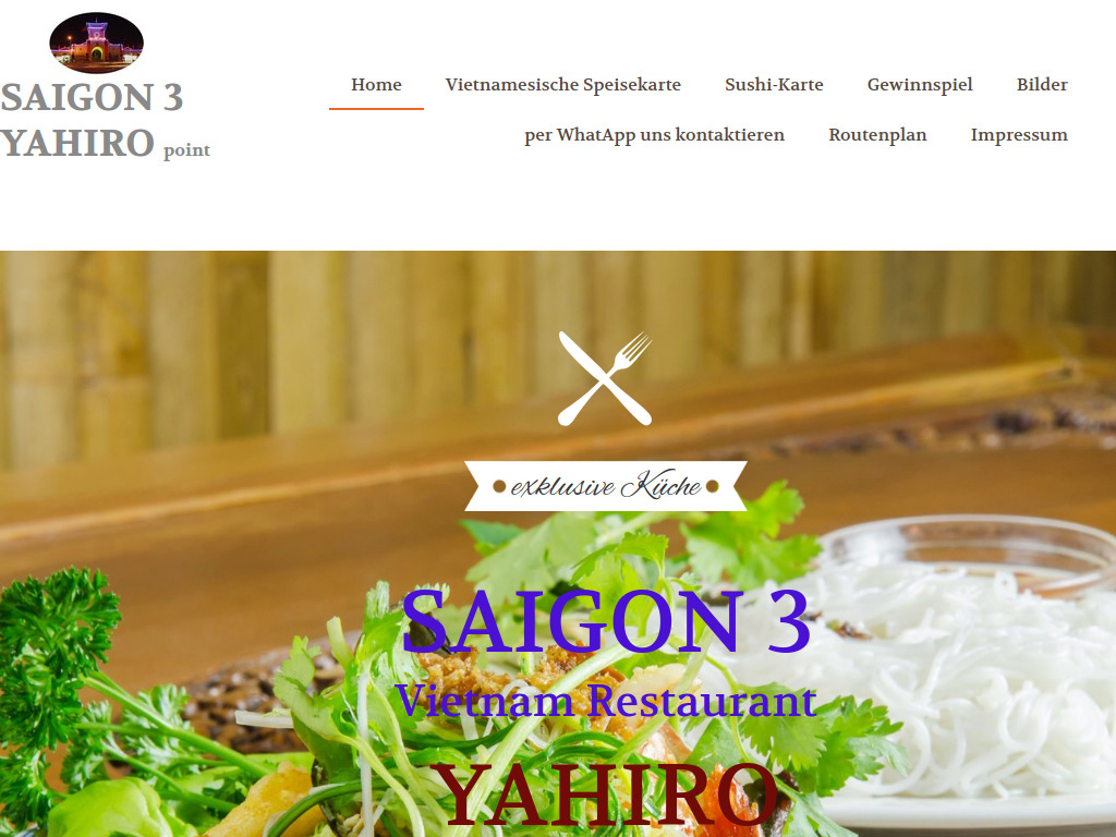 Website von Sai Gon 3- Vietnam Restaurant in Erlangen