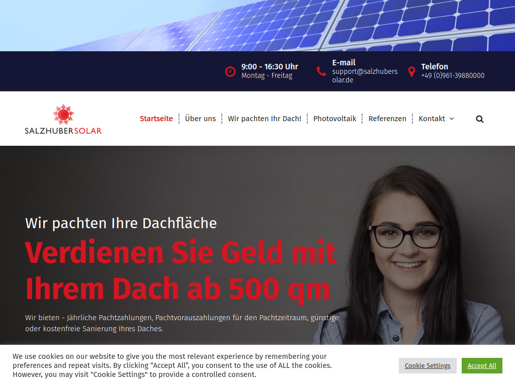 Website von SALZHUBER Solution AG in Weiden i. d. OPf.