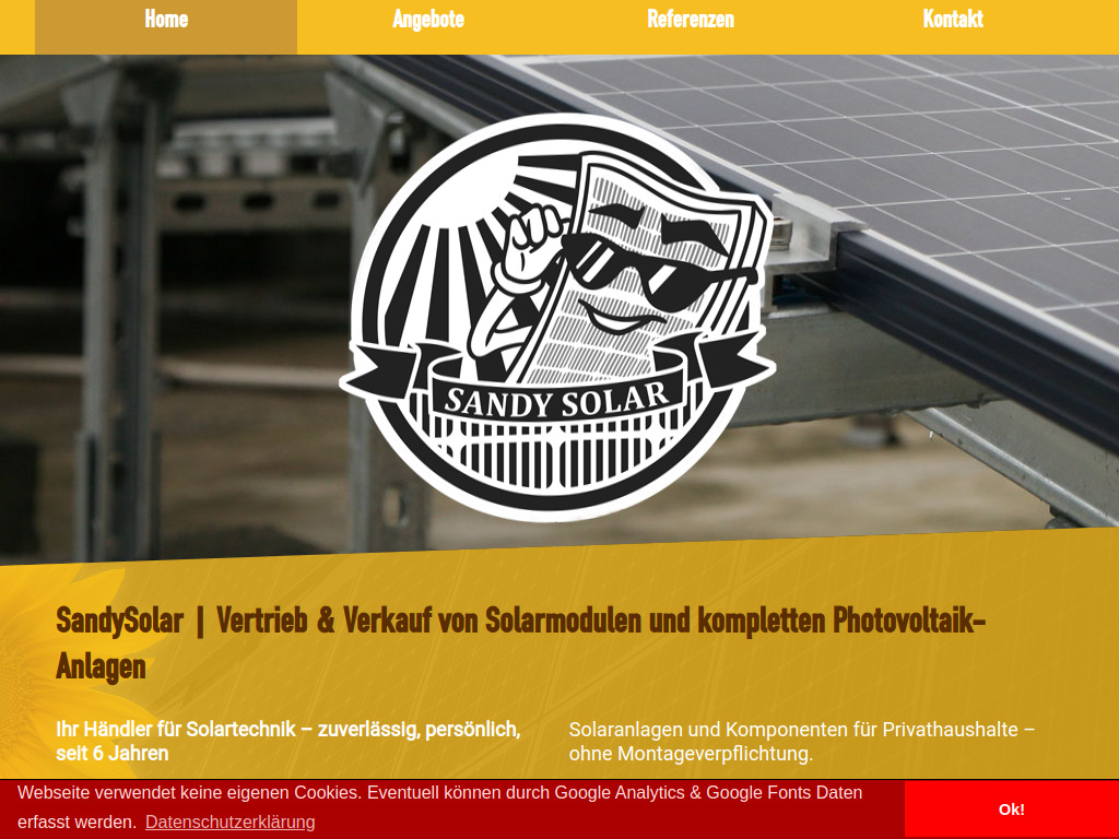 Website von SandySolar in Schkeuditz OT Dölzig