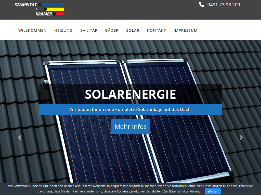 Website von Szameitat & Kramer in Heikendorf