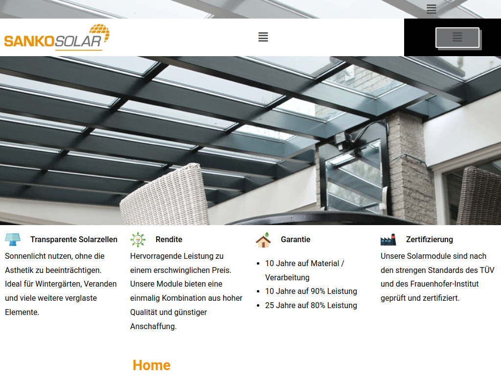 Website von Sanko Solar in Großostheim-Wenigumstadt