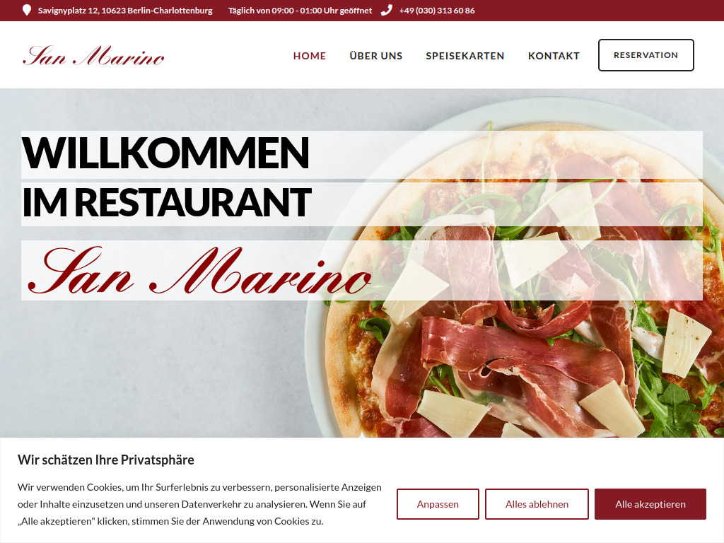 Website von San Marino Youssef GmbH in Berlin