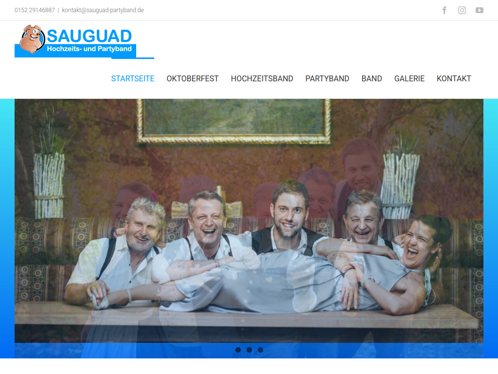 Website von Sauguad Hochzeits- und Partyband in Geretsried