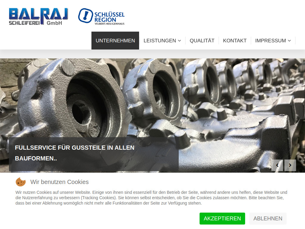Website von Schleiferei Balraj GmbH in Velbert